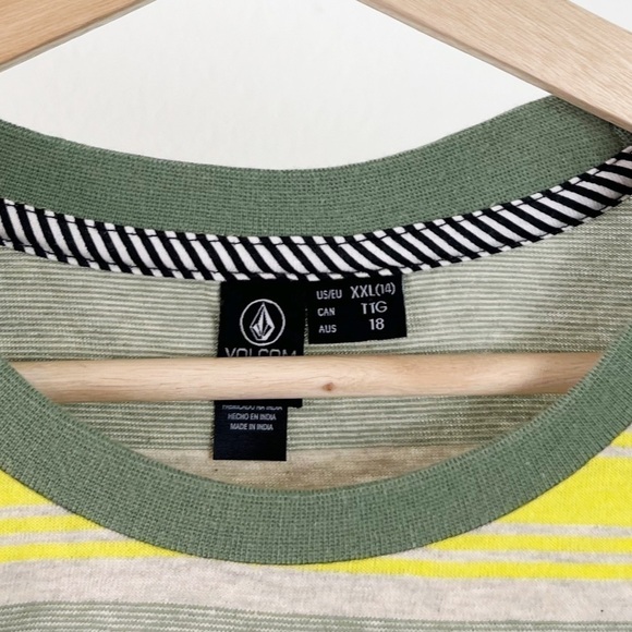 NWT Volcom Hyphen in Strypes Short Sleeve Striped Tee - Picture 5 of 8